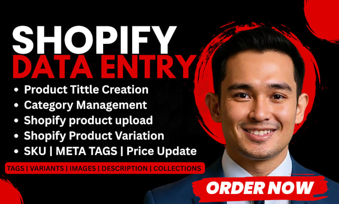do shopify data entry shopify product listing and dropshipping product upload