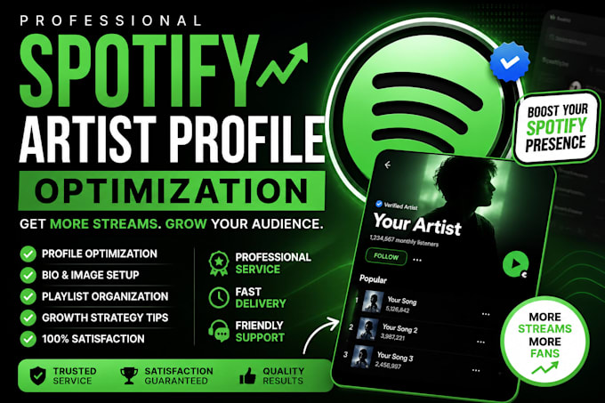 professionally optimize your spotify artist profile