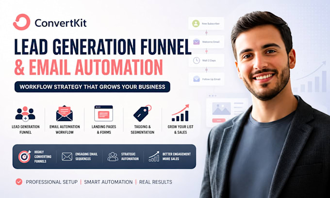 create convertkit lead generation funnel email automation workflow strategy