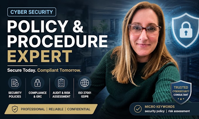 write cyber security policy procedure and iso compliance