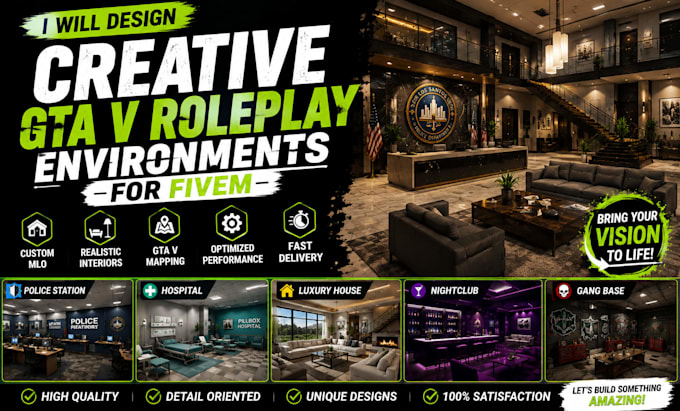 develop creative gta v roleplay environments for fivem