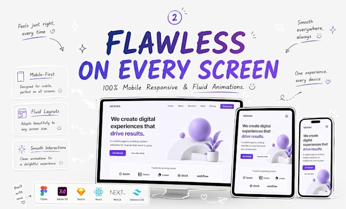 convert figma to a fast, responsive react and next js website