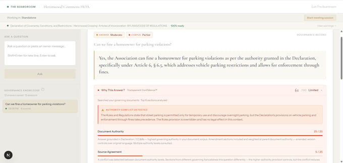 build an ai document system for hoa governing documents
