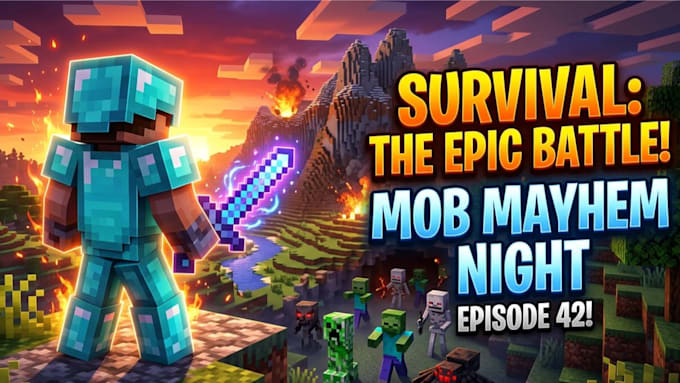 design attractive gaming youtube thumbnails