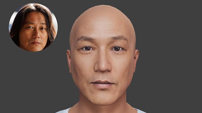 create 3d model head for you