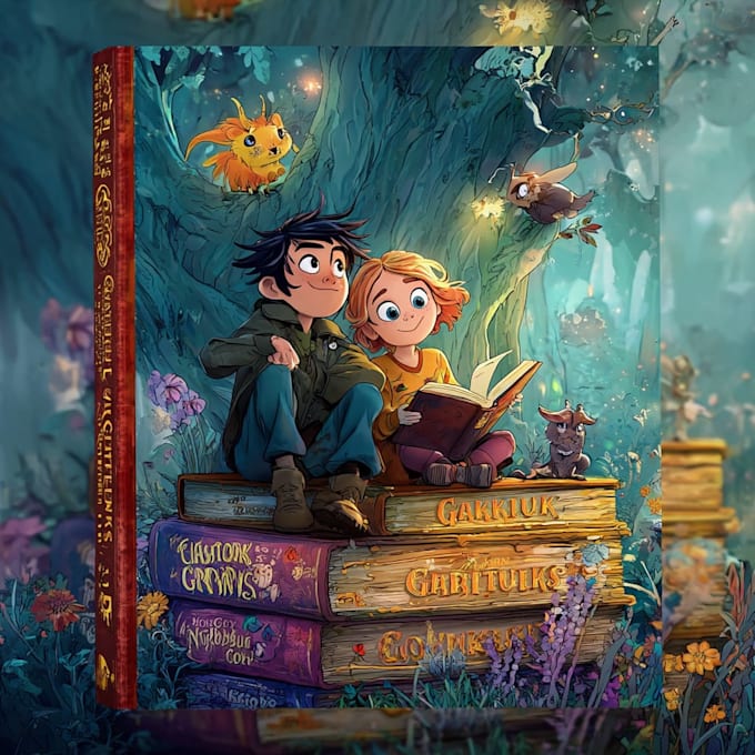 create professional cartoon book covers with unique