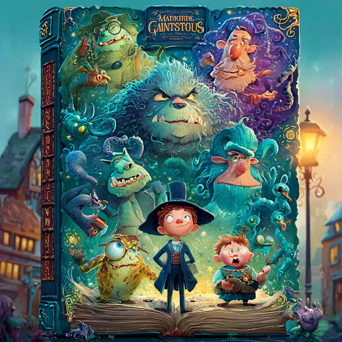 create cartoon book cover