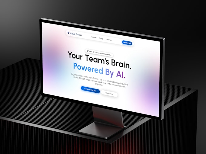 create figma landing page design for startups