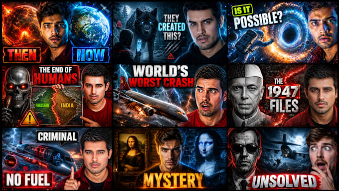 design cinematic documentary youtube thumbnails