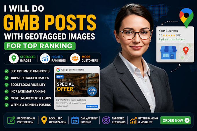 create gmb posts with geotagged images for top ranking