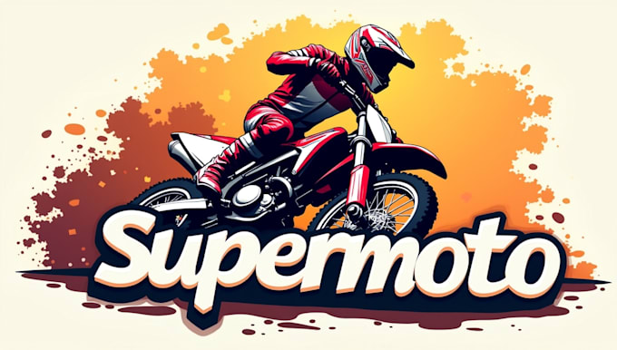 design super unique moto racing mascot logo in one day