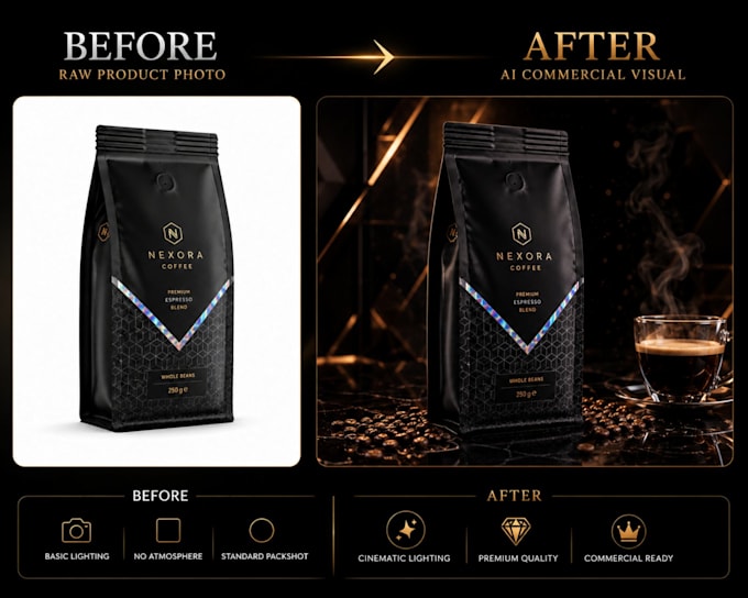 create luxury ai food and beverage ads