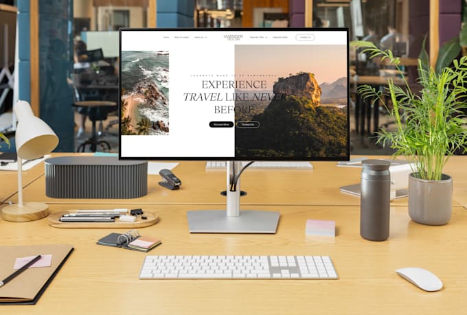 design a travel agency website or tourism booking website