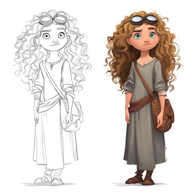 design a 2d cartoon character