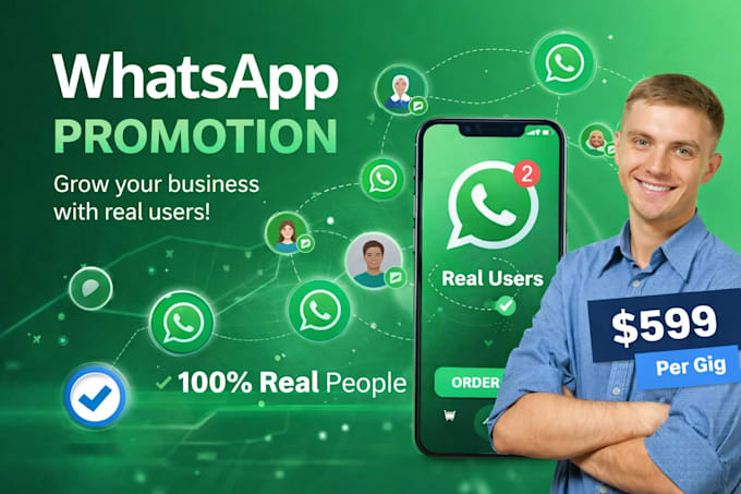 do whatsapp promotion for real users