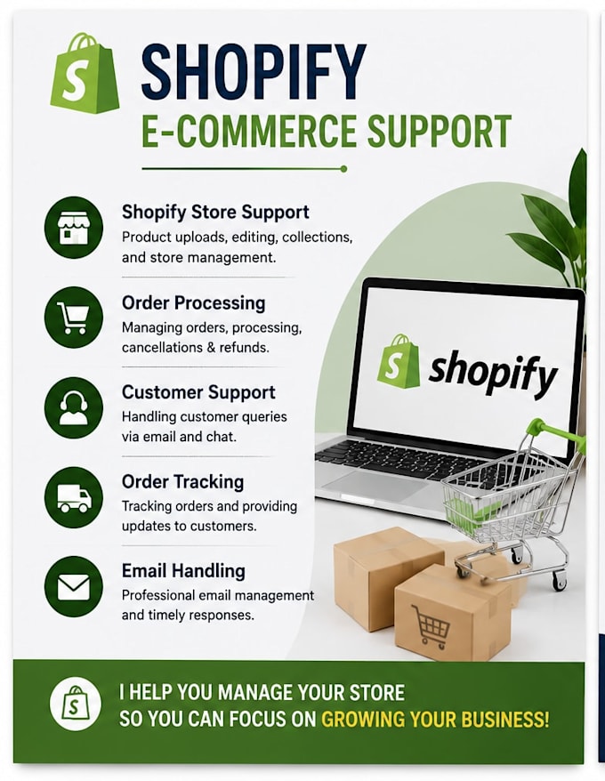 be your ecommerce virtual assistant for shopify support