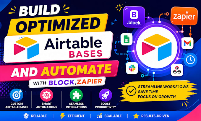 build optimized airtable bases and automate with block,zapier