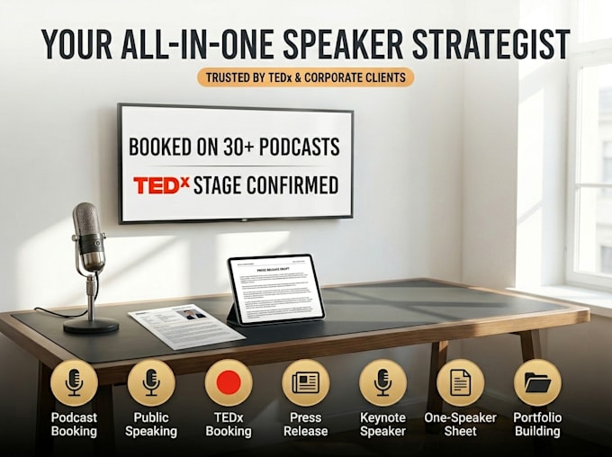 secure tedx and high visibility podcast guest spots
