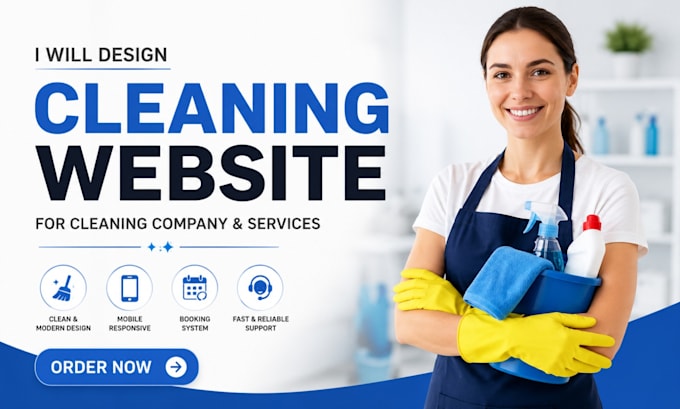 design cleaning website for cleaning company and services