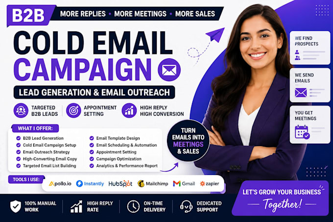 cold email outreach specialist for b2b leads, appointment
