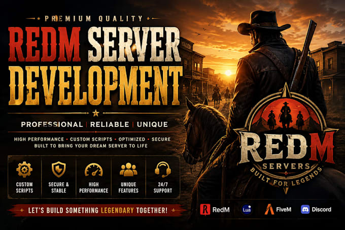 be your fivem server developer, redm server developer, redm vorp server