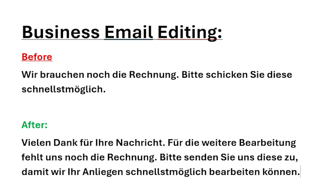 provide customer support in german