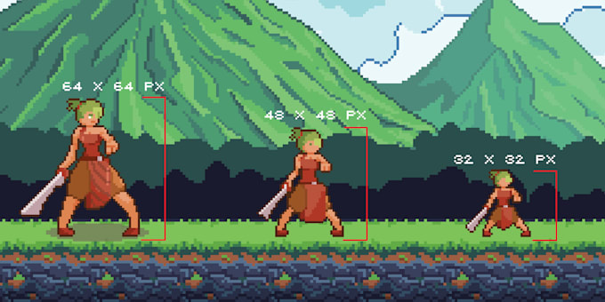 make pixel art character for your game