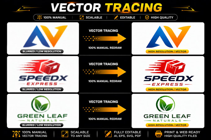vectorize logo, vector tracing, redraw, convert vector