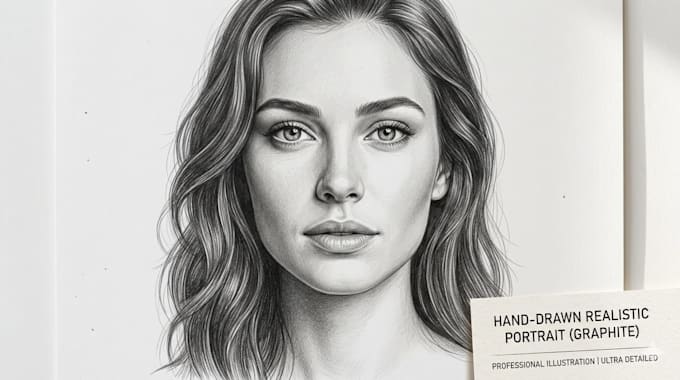 draw realistic pencil portrait sketch from your photo