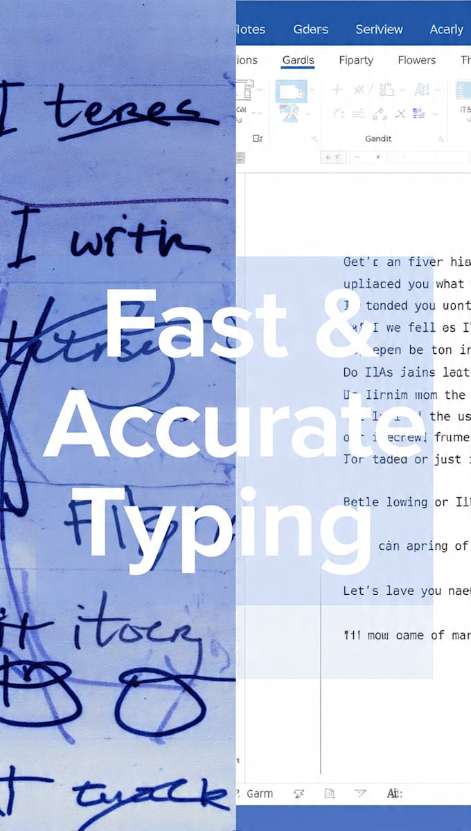 fast and accurate copy typing from PDF, image, handwritten notes