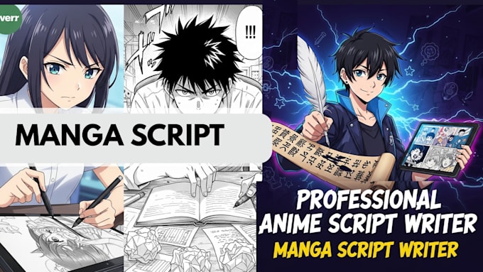 write engaging manga and anime scripts for your youtube channel
