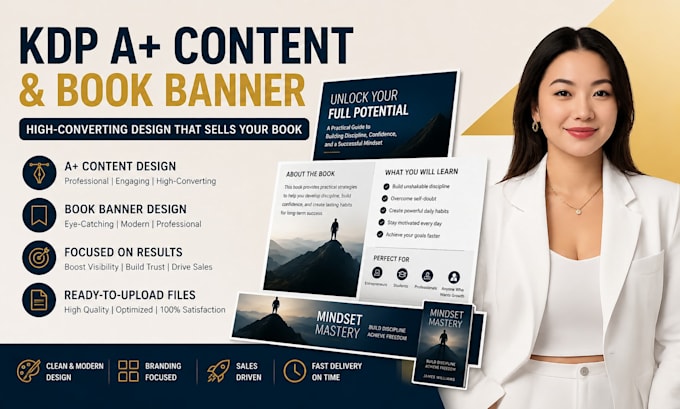 design high converting amazon KDP a plus content and book banner