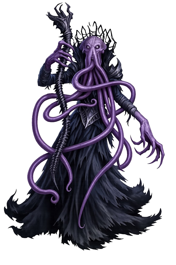 create dark fantasy monster and creature art
