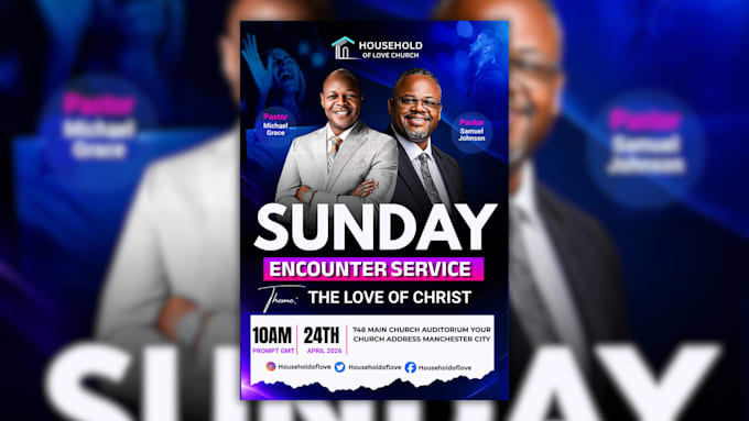 do exceptional event flyer design, postcard or church flyer