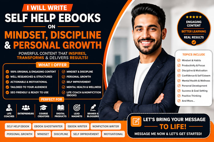 ghostwrite self help ebooks on mindset, discipline and personal growth