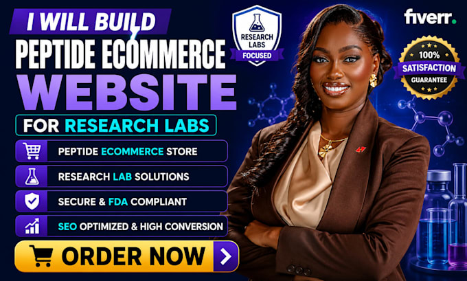 build peptide ecommerce website for research labs