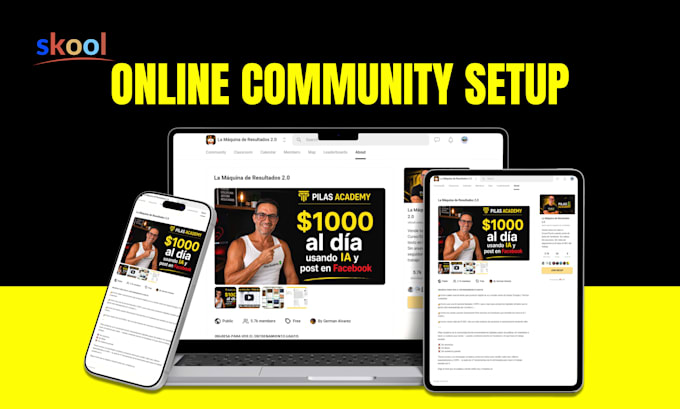 setup skool online community circle so community setup skool online course