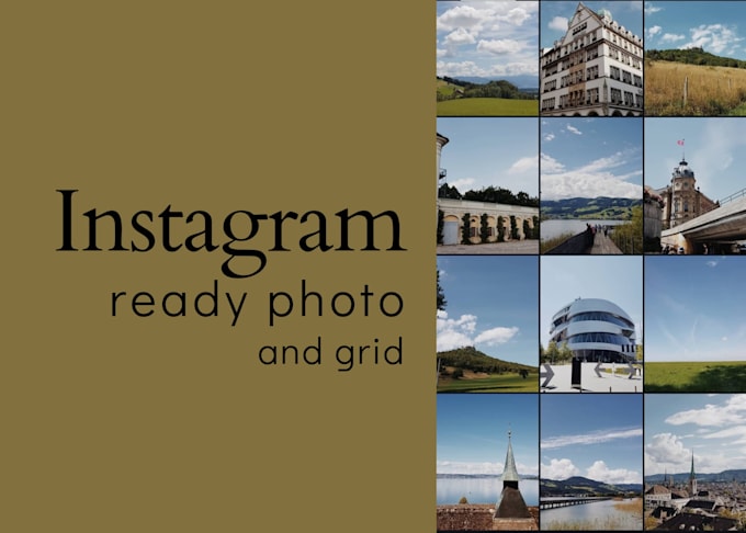 edit, make instagram grid and write short description for your feed