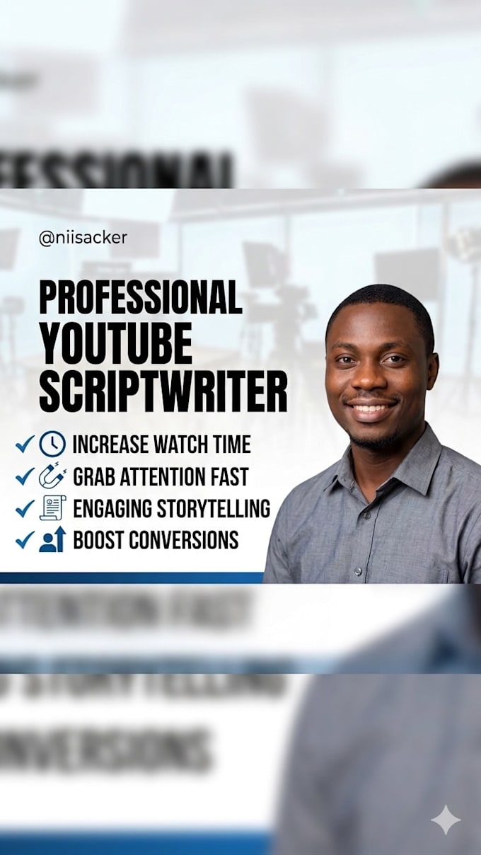 be your professional scriptwriter for youtube videos