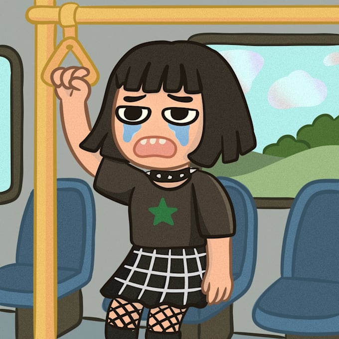cute cartoon portrait in my style