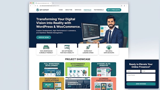 design a responsive wordpress website using elementor pro