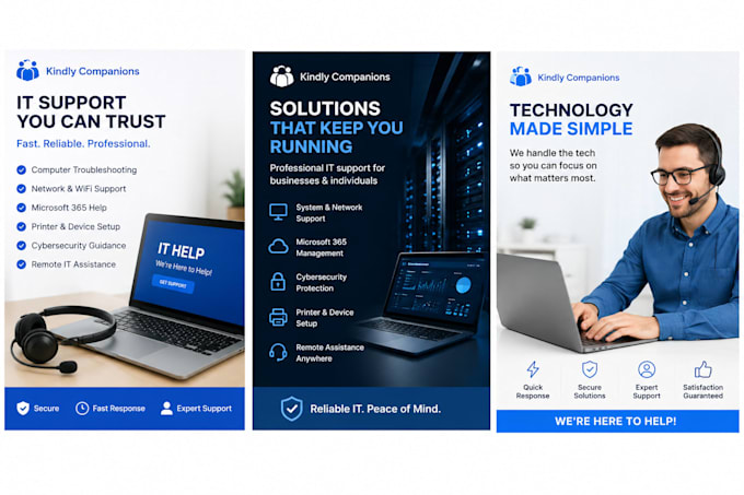 offer IT support, tech troubleshooting, and cybersecurity help