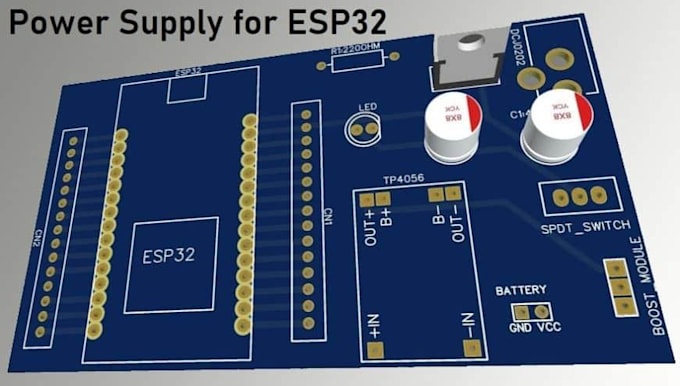 create low power battery powered esp32 iot pcb design for smart devices
