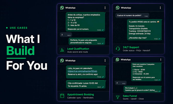 build ai whatsapp chatbot for sales, support and lead qualification