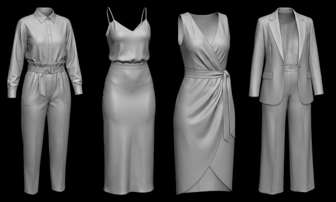 Design, rig and texture 3d clothing mesh for vrchat second llfe fivem ...