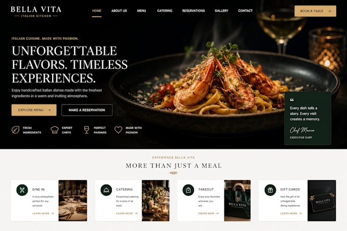 design squarespace restaurant website cafe website catering service website