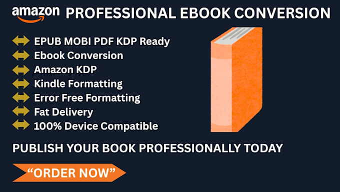 do ebook conversion PDF to epub kindle and KDP formatting