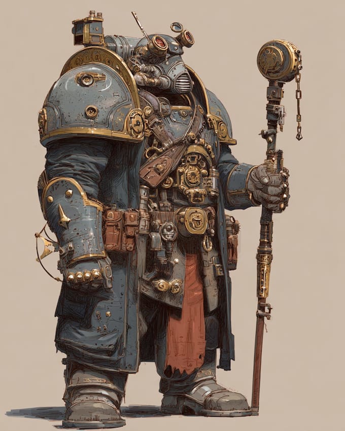 draw custom warhammer 40k and grimdark sci fi character art