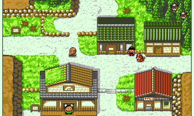 draw isometric pixel game art, 2d sprite sheet pixel background, pixel character