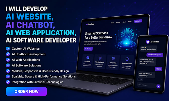 develop ai website,ai chatbot,ai web applicaton